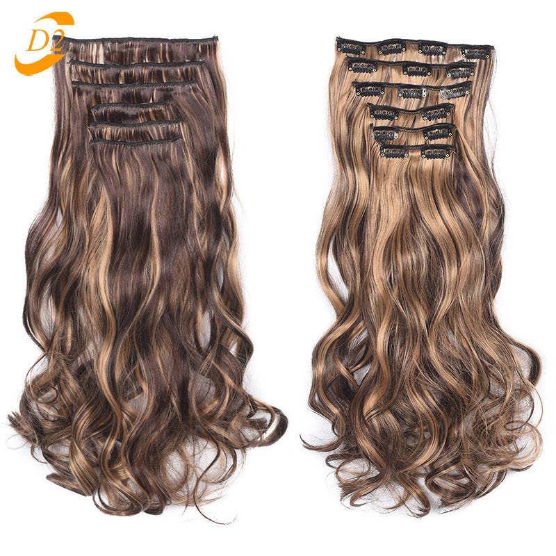 VIGOR - Wholesale Hair Extensions - Long Curly Wavy Hair 16 Clip In Hair Extension5