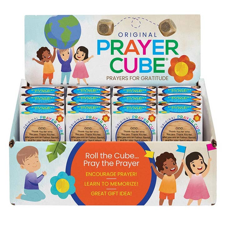 Prayers for Gratitude Prayer Cube Display for wholesale by Faithworks by Creative Brands