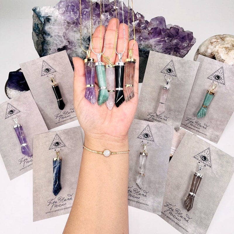Rock Paradise - Wholesale Individual Charm/Pendant - Crystal Figa Hand Pendant10