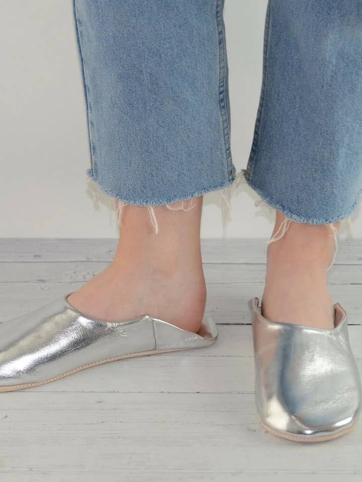 MIRAMAR Store – Großhandel Hausschuhe – Damen – Babouche-Hausschuhe aus marokkanischem Leder