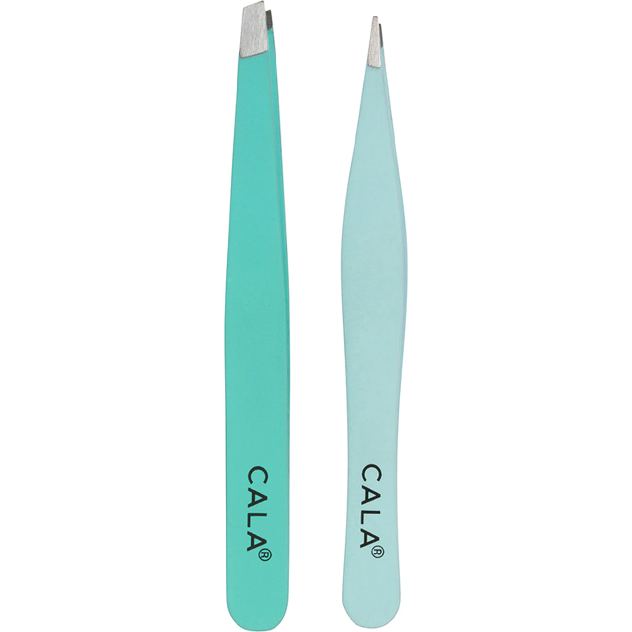 Best Beauty Group - Wholesale Tweezers - CALA Soft Touch: Tweezer Duo Fine Point & Slanted Set2