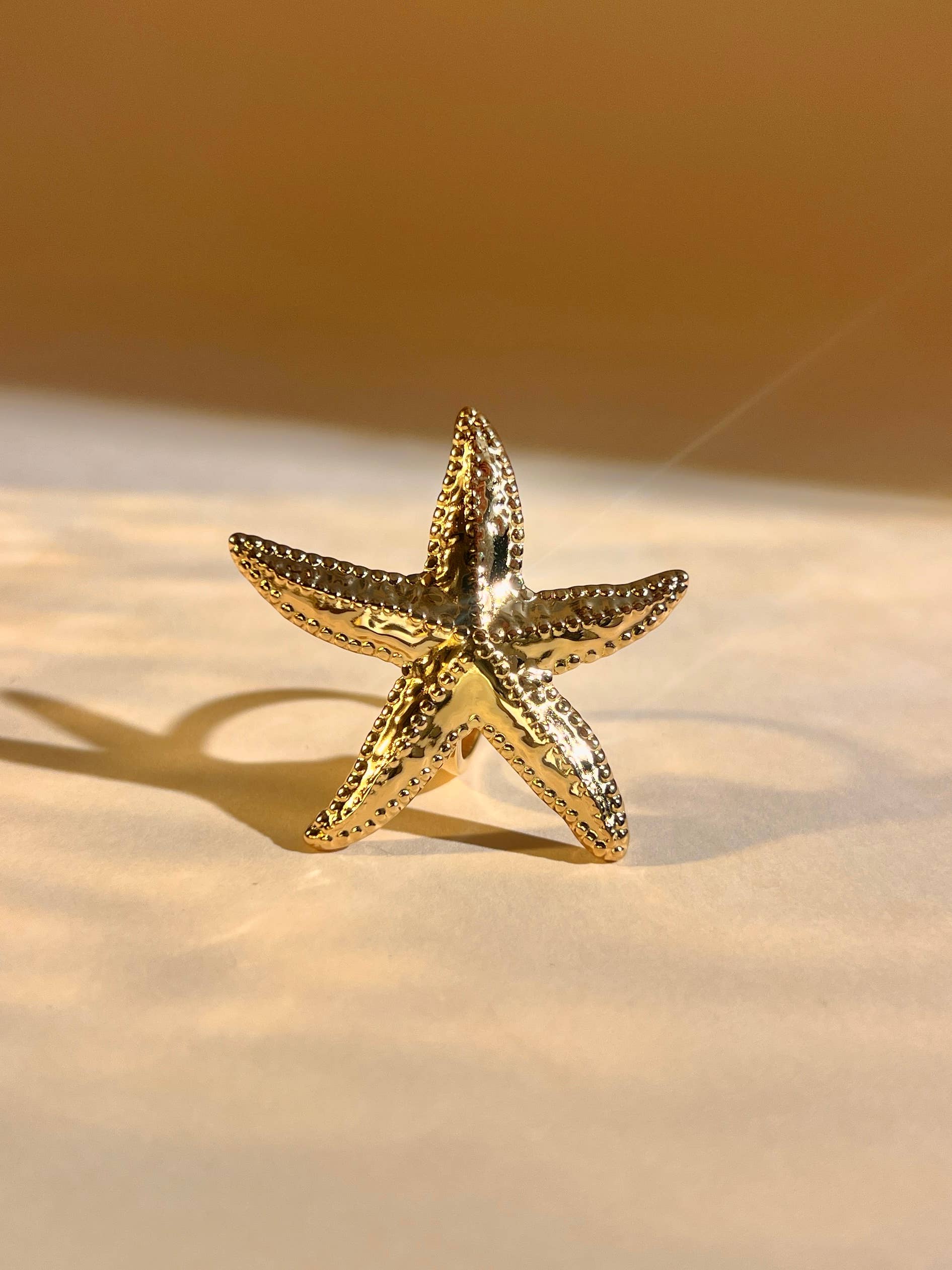 COSMOS - Wholesale Cocktail/Statement Ring - Adjustable Stainless Steel Starfish Ring1