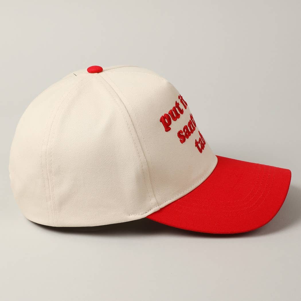 Fashion City - Wholesale Trucker Hat - Unisex - Put It On Santa's Tab Embroidery Two-Tone Hat9