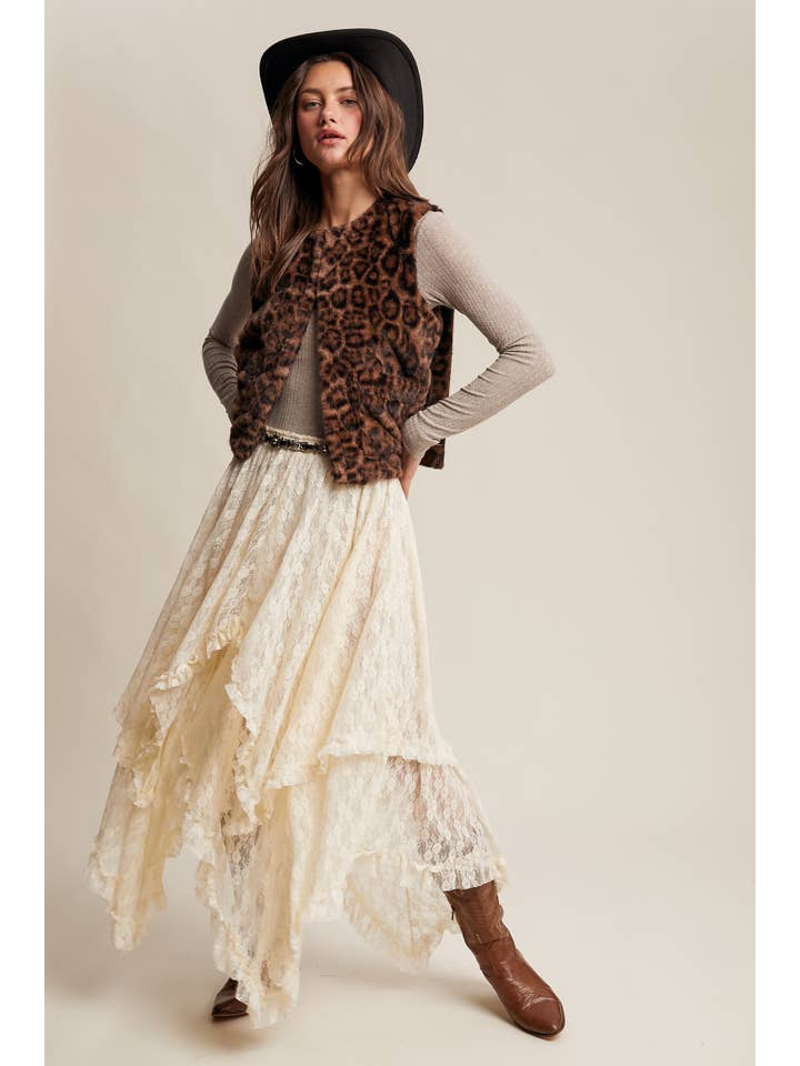 Listicle - Wholesale Outerwear Vest - Women's - Faux Fur Leopard Vest30