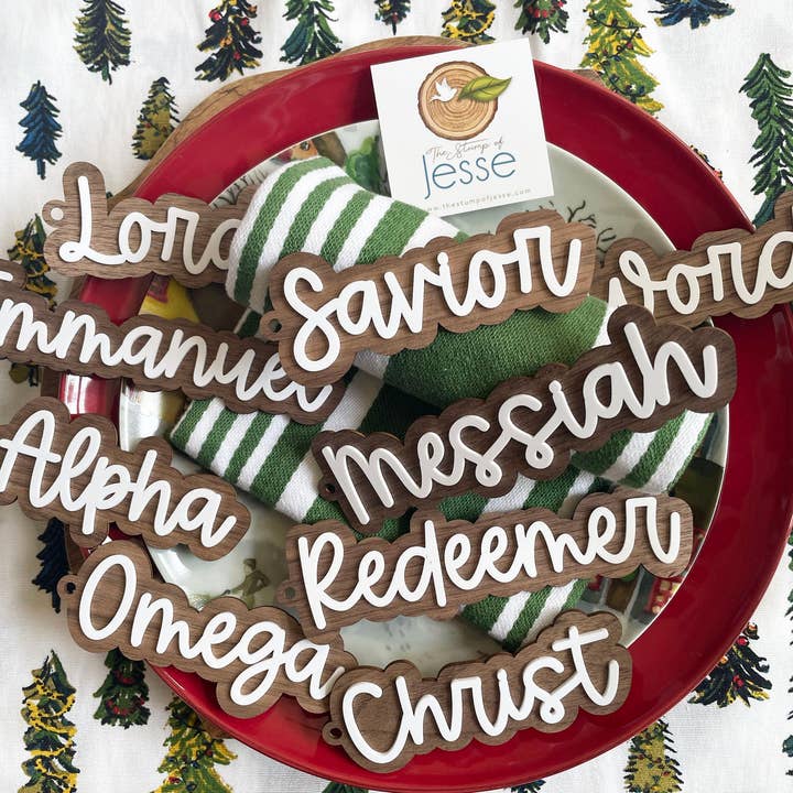The Stump of Jesse - Wholesale Ornament Set - Names of Jesus Catholic Ornaments & Christmas Gifts5