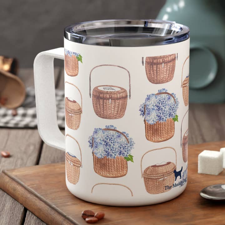 Nantucket Baskets Heritage Insulated Mug for wholesale by The Muddy Dog
