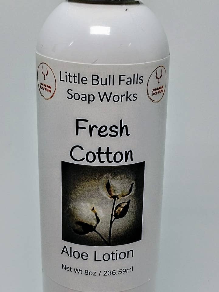 Verse Katoen Hand- & Bodylotion voor wholesale door Little Bull Falls Soap Works