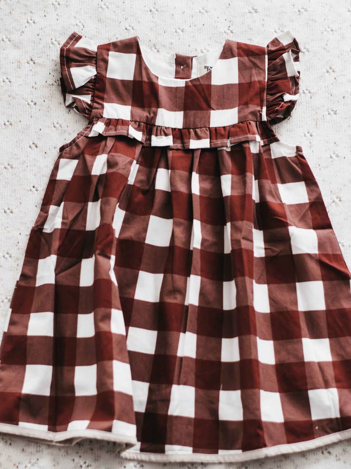 Bencer & Hazelnut - Wholesale Dress - Kids - Playsuit/Dress: Red Gingham2