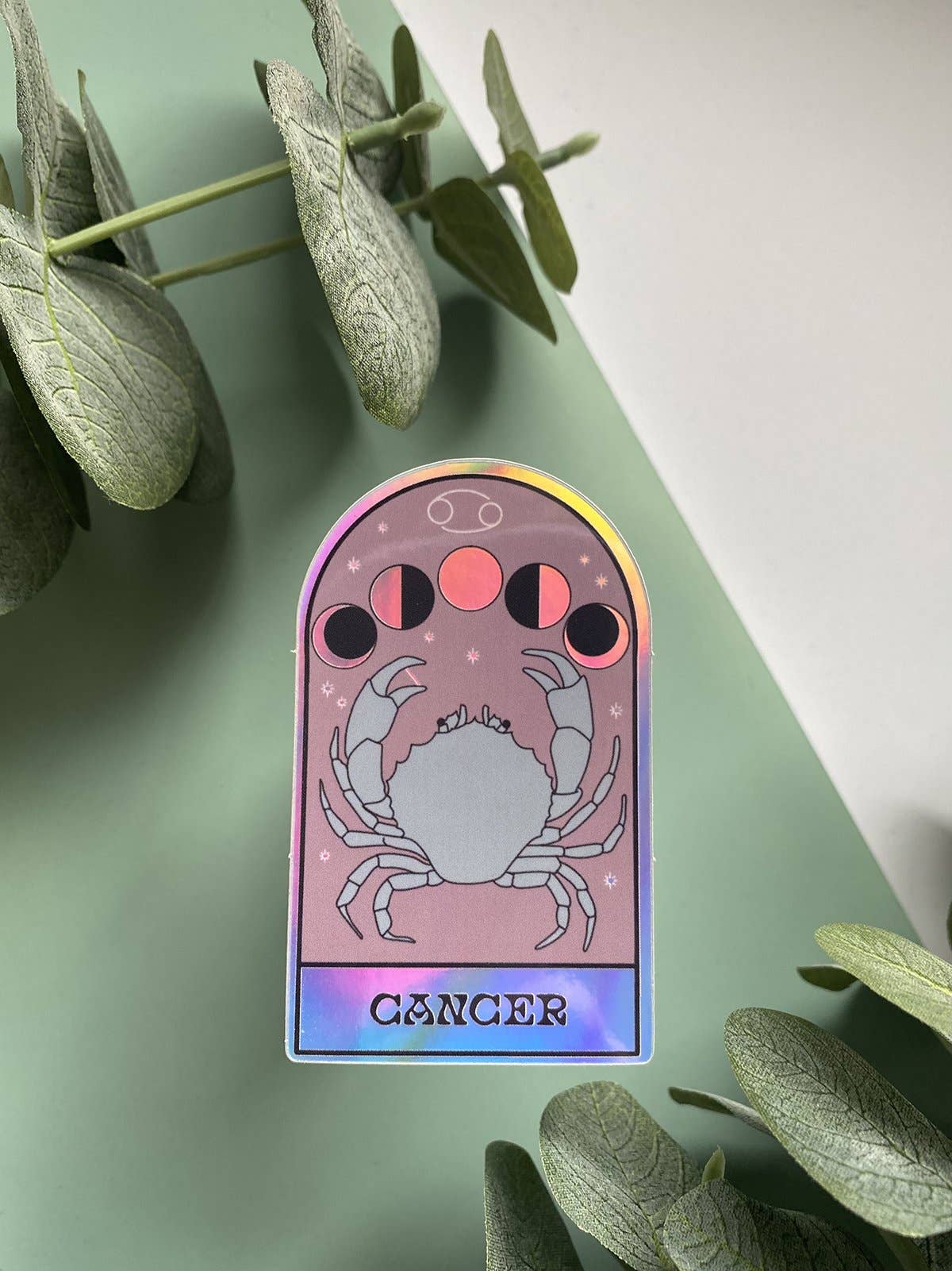 Ark Made - Vente Autocollant - Autocollant holographique Cancer Zodiac1