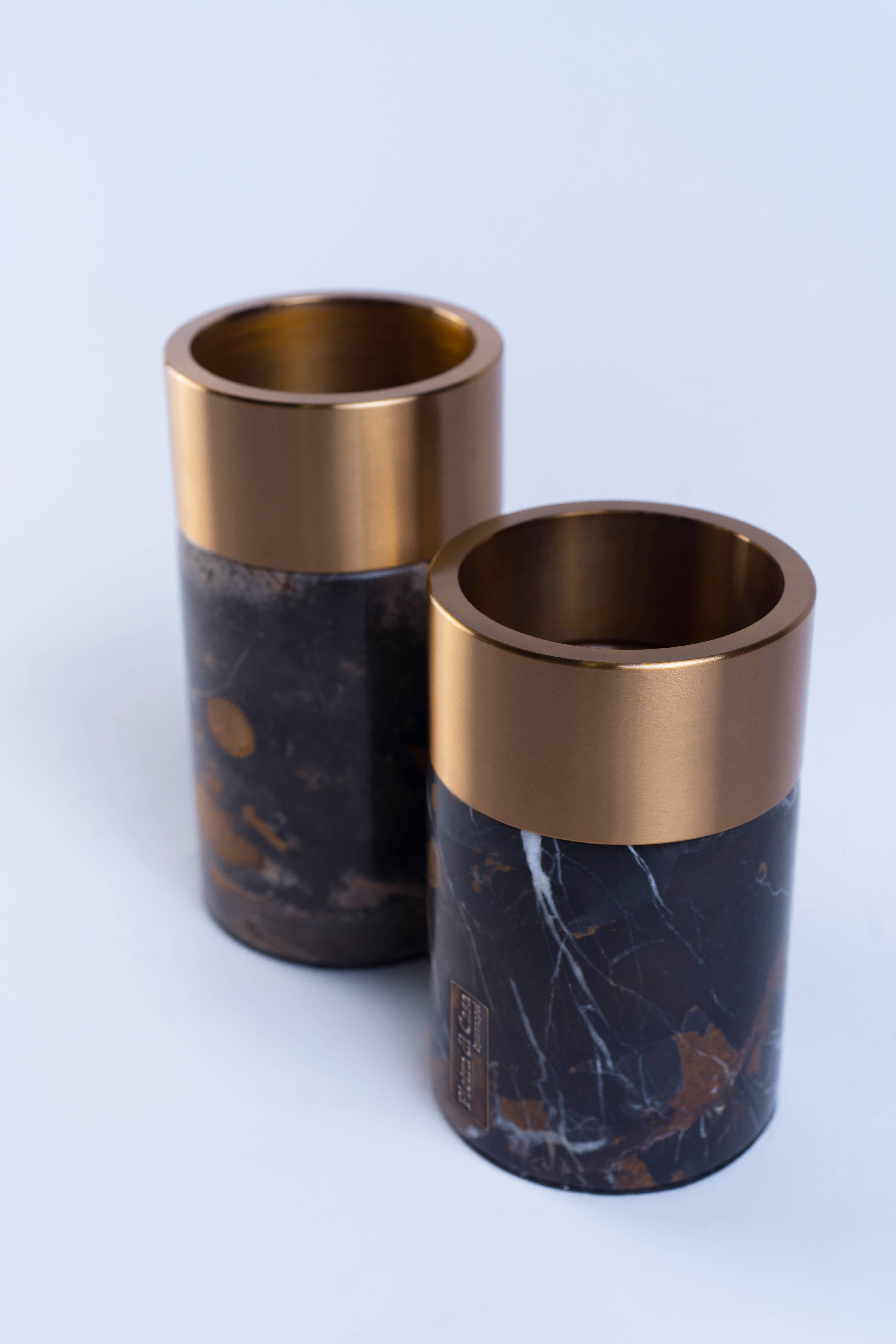 Hammered Brass Tumbler