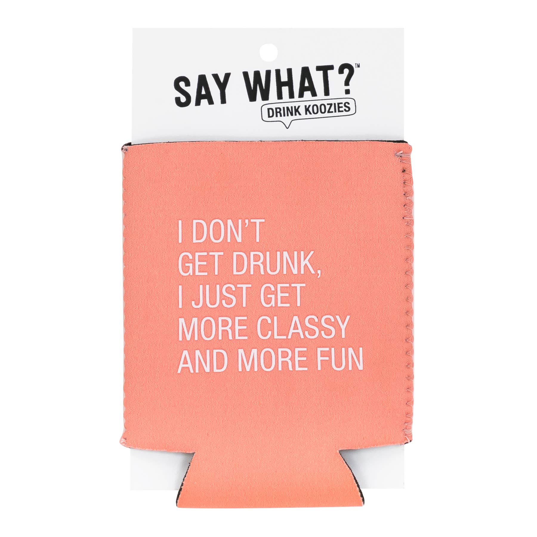 About Face Designs Bad and Boozy On Pink 4 x 4.75 Neoprene Beverage Sleeve 
