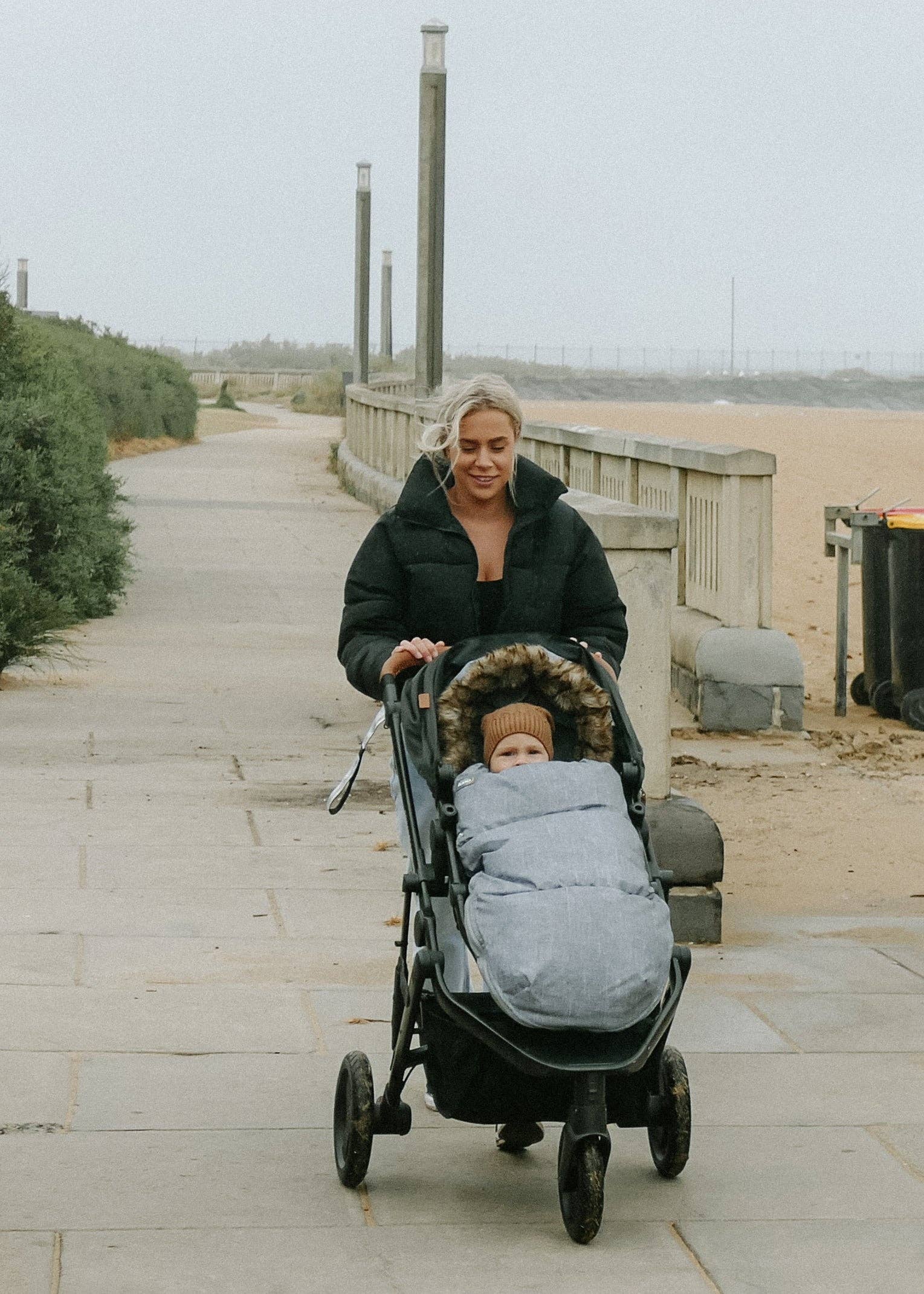 baby luno - Wholesale Pram cover/accessory - baby luno Nordic Footmuff Pram Liner - Chic Grey6