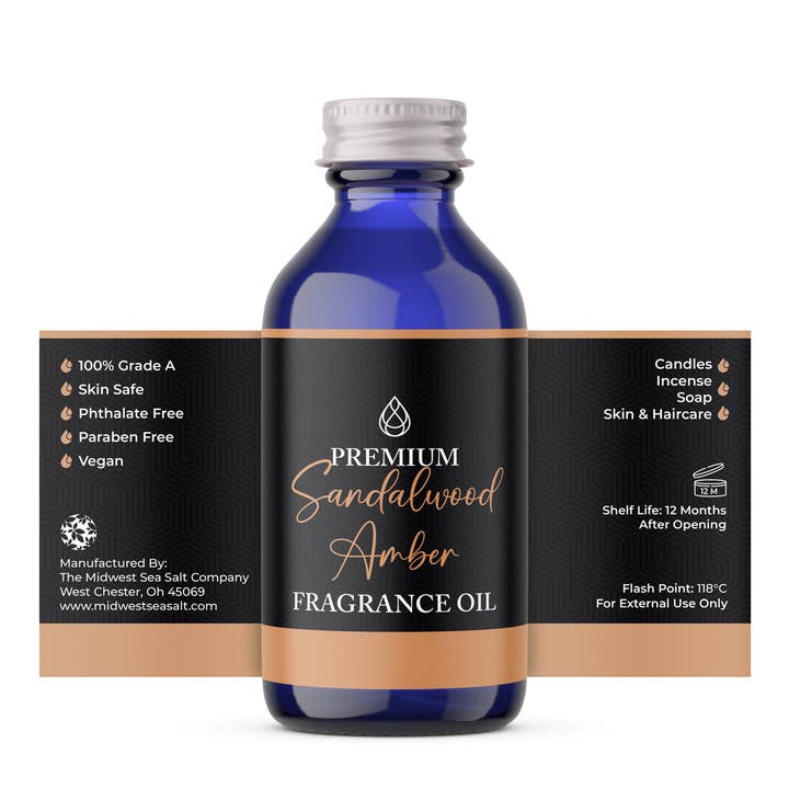 The Midwest Sea Salt Company - Wholesale Fragrance Oil - Sandalwood Amber Fragrance Oil