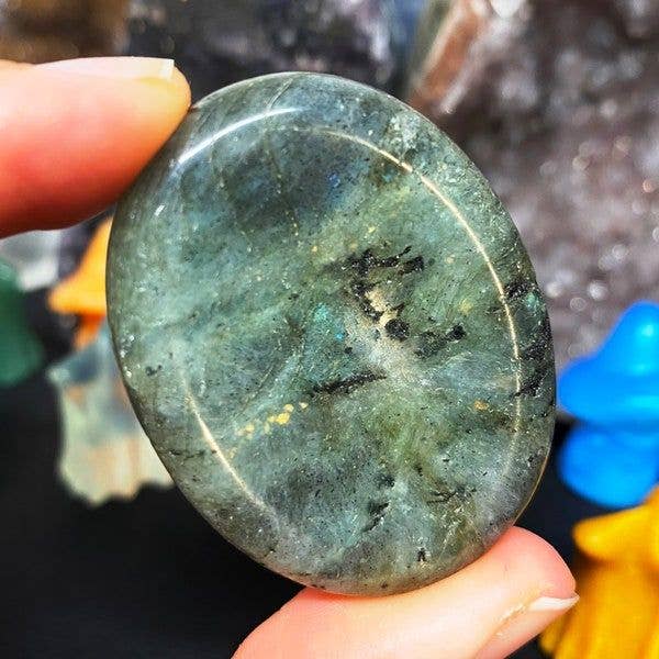 Elf Kendal Hippies – Pedra/cristal espiritual por atacado – Pedra de preocupação de cristal, pedra de polegar de cristal, gema calmante por Elf12