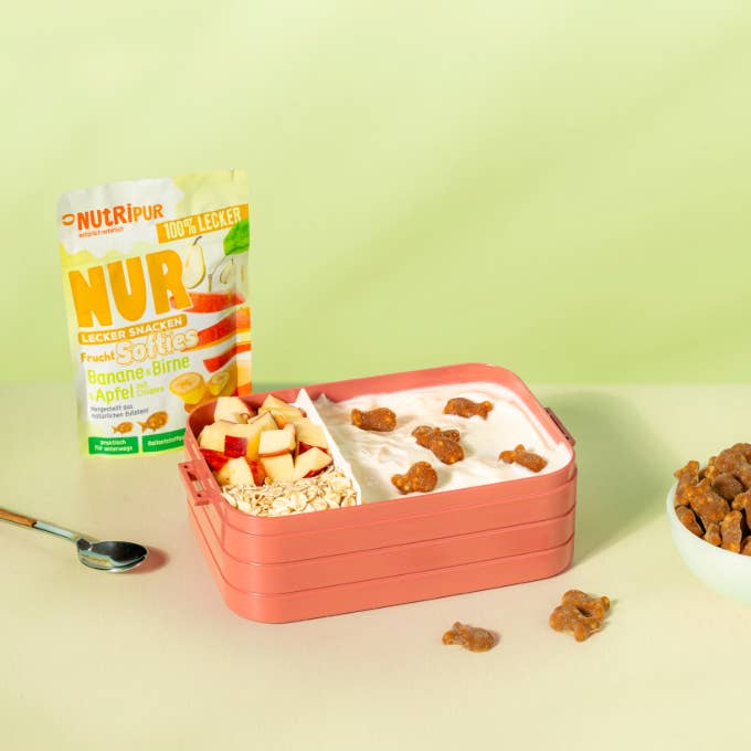 NutriPur - Wholesale Fruit Snacks - Only fruit Softies banana + pear + apple 35g1