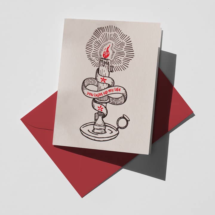 Carte Letterpress Light Up My Life pour la vente par Dandy Roll