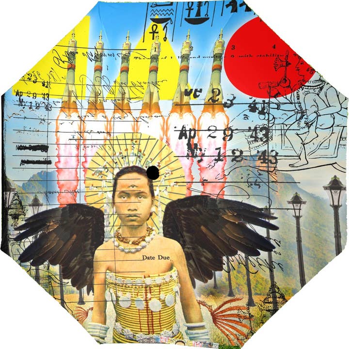 Ombrello pieghevole semiautomatico ROCKET GIRL II per la vendita all'ingrosso da parte di Bønes and Balløøns