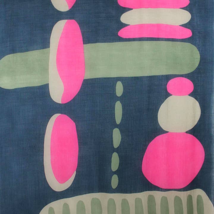 Les Belles Vagabondes - Wholesale Scarf - Women's - XL Cairn Marine Scarf