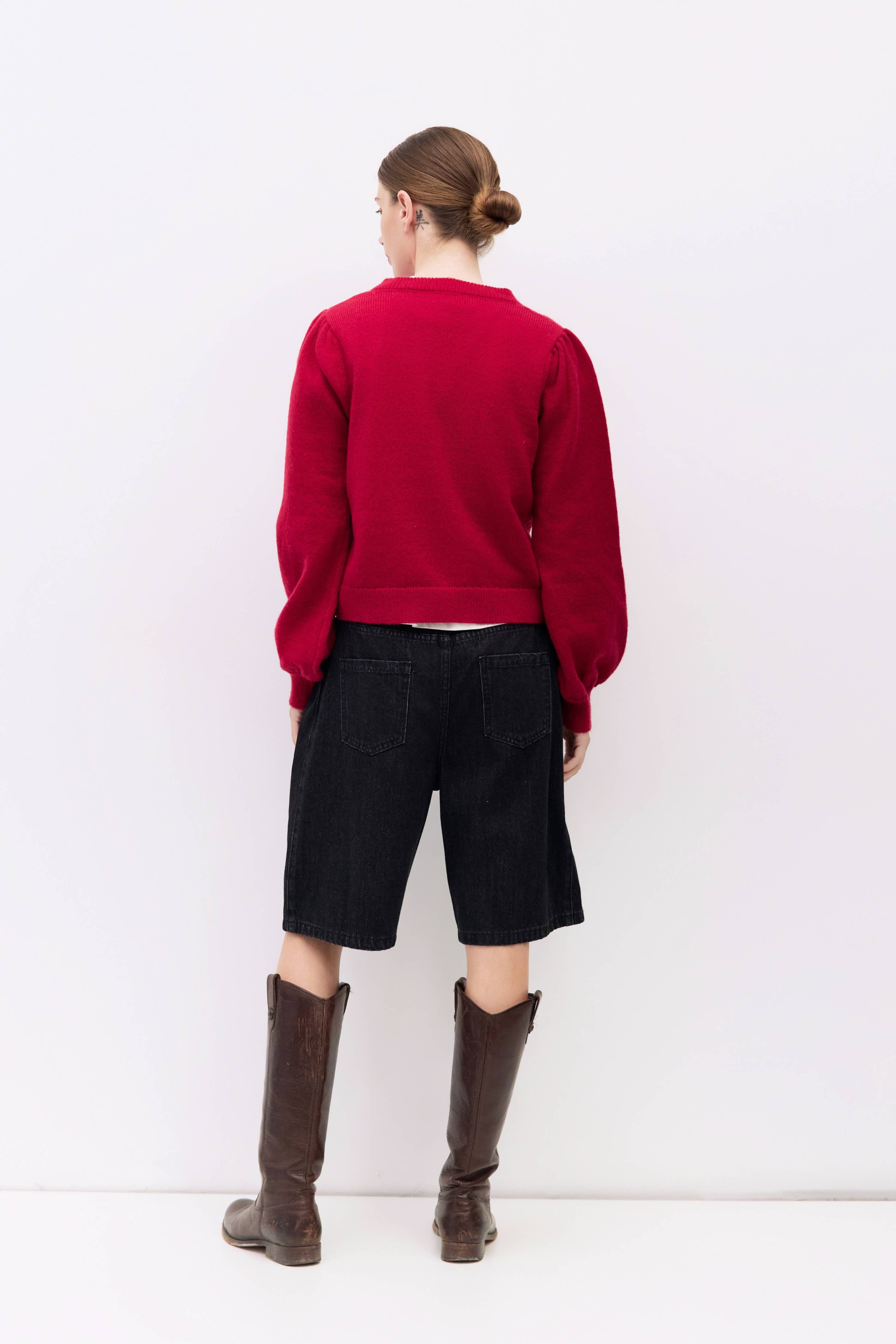 MOD REF - Wholesale Cardigan - Women's - The Sola Cardigan | Puff Sleeve Cardigan1