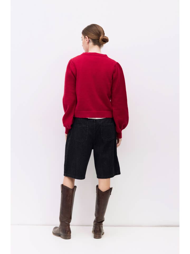 MOD REF - Wholesale Cardigan - Women's - The Sola Cardigan | Puff Sleeve Cardigan1