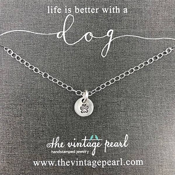 Life is Better With a Dog Necklace for wholesale by The Vintage Pearl