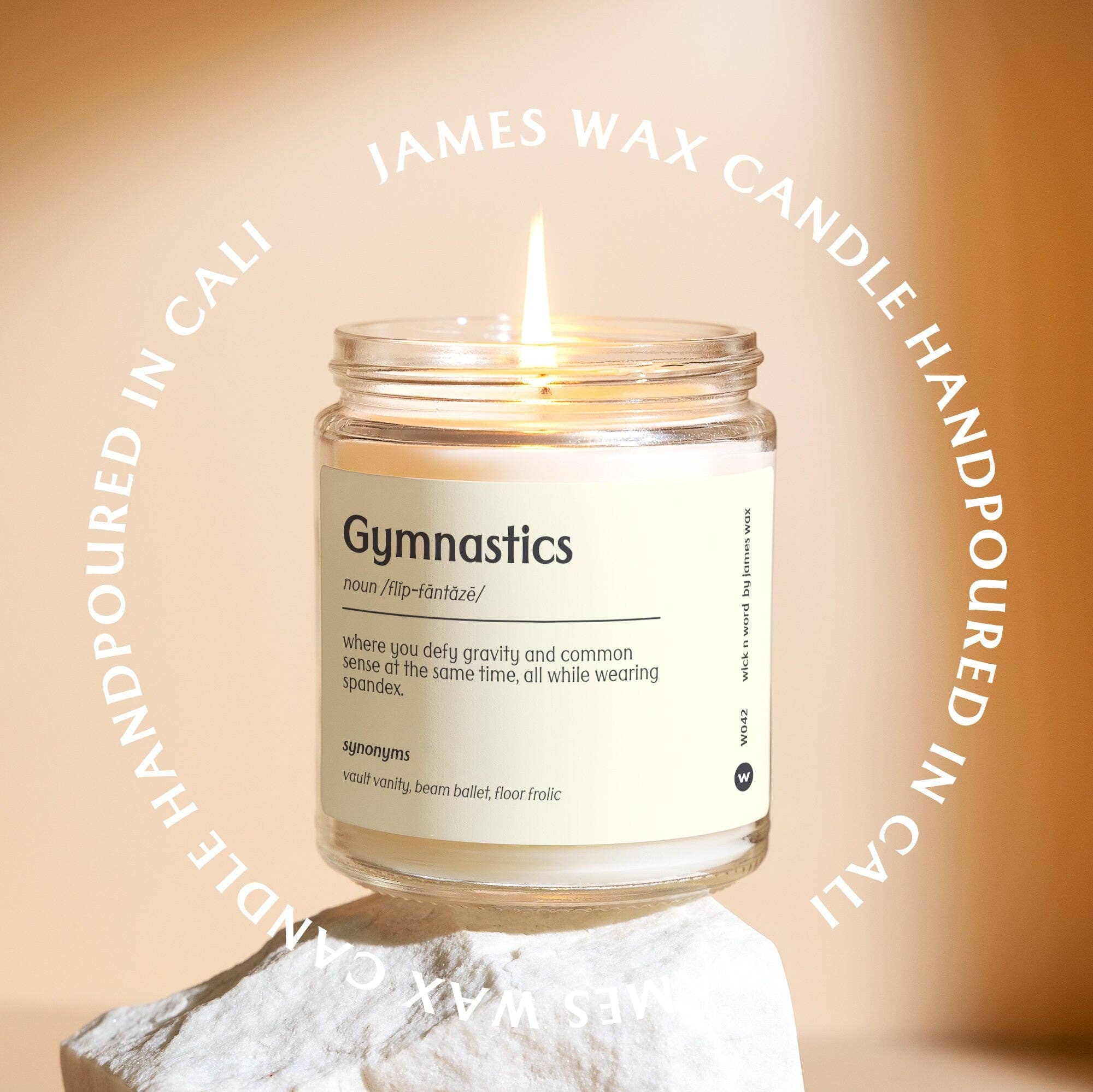 Wick n Word – wholesale Burkljus – Personlig gymnastikpresent med gymnastikdefinition - rolig doftljusgåva för bästa gymnasten W0422