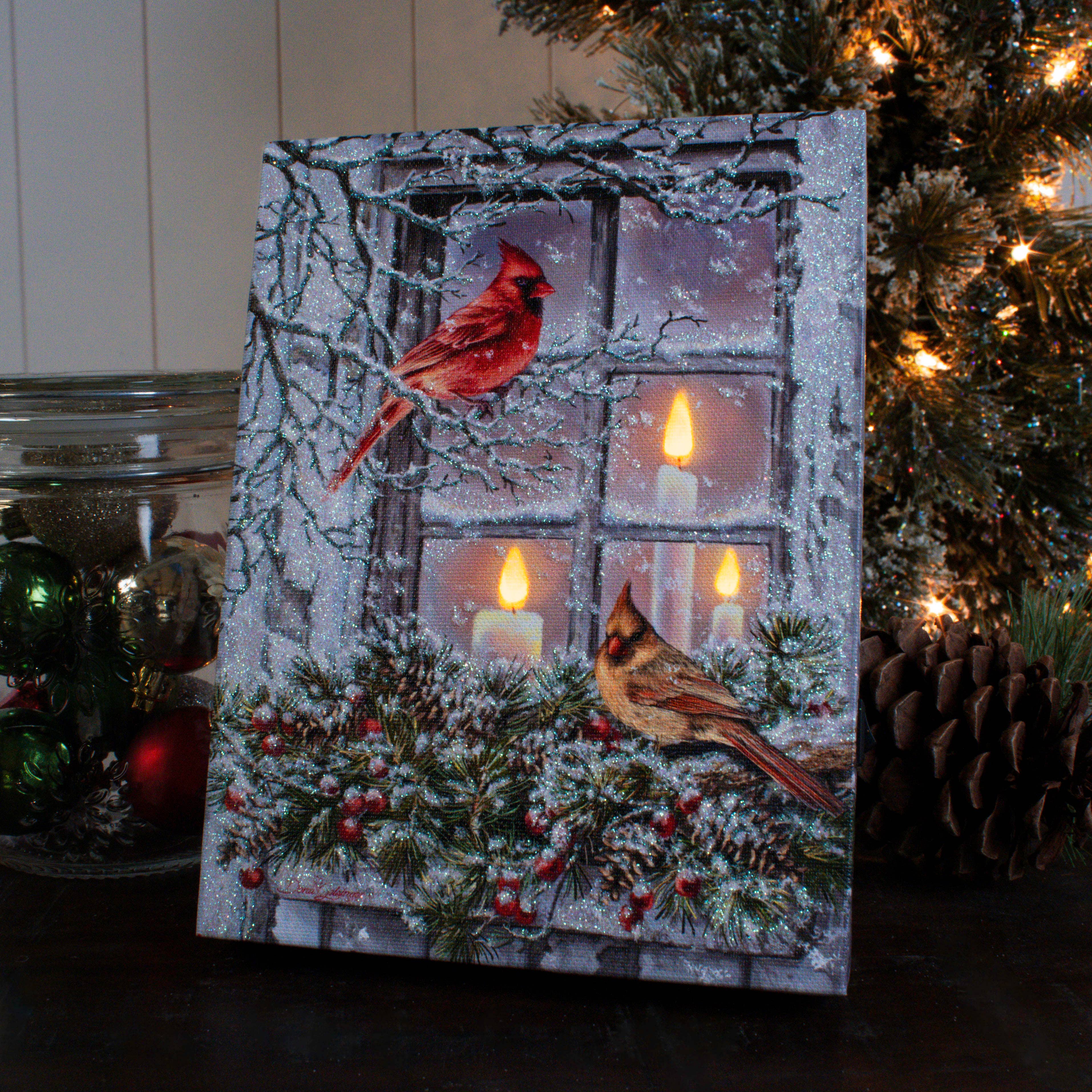Glow Decor - Wholesale Christmas Decoration - Together for Christmas 8x6 Lighted Tabletop Canvas1