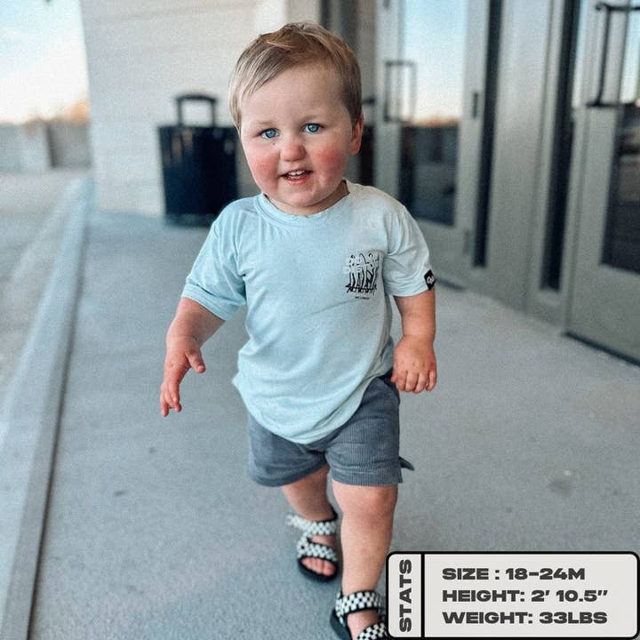 Kids' Bamboo Viscose Surf Screen Printed T-Shirt for wholesale by Cedar North