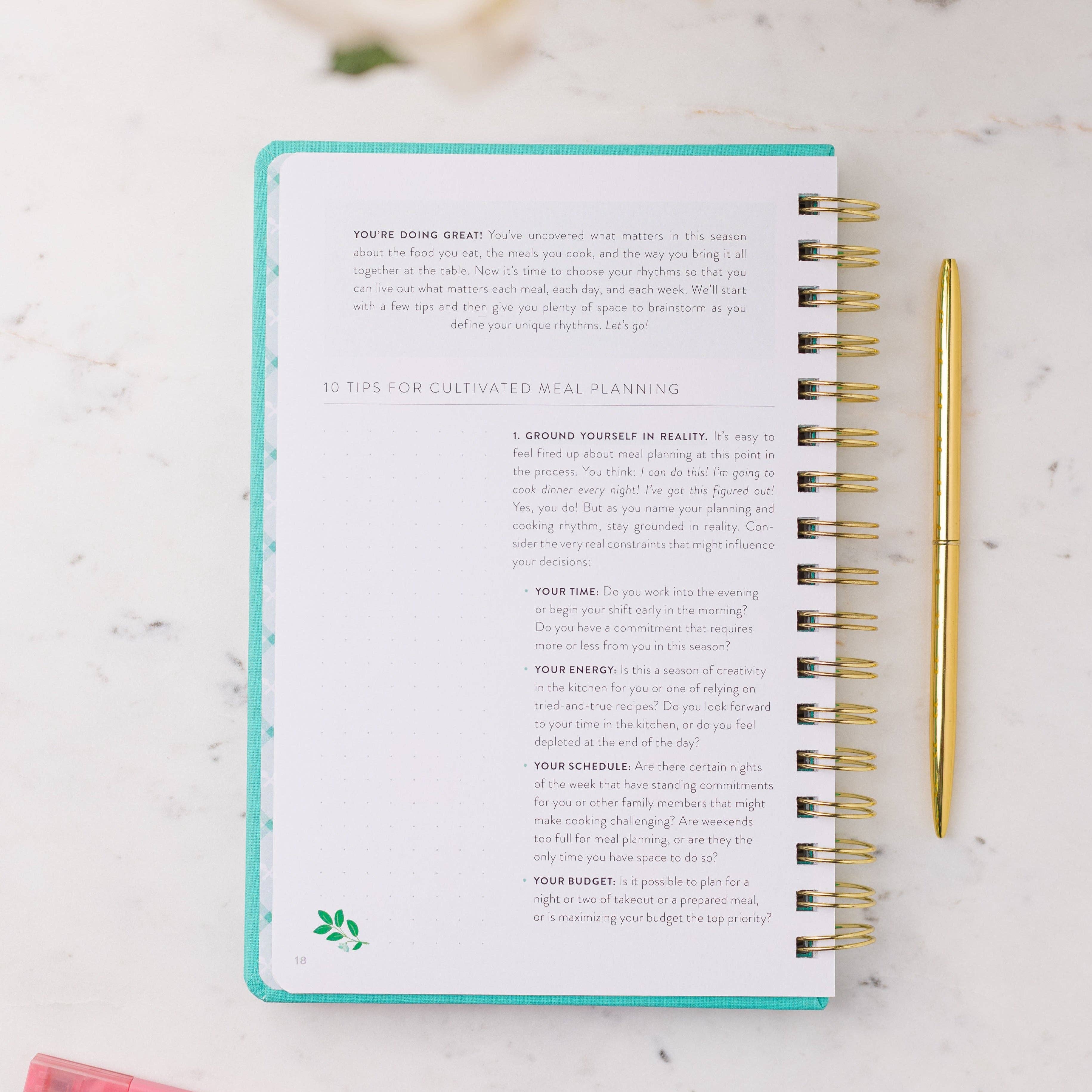 Cultivate What Matters - Wholesale Journal/Diary - Meal Planning Journal4
