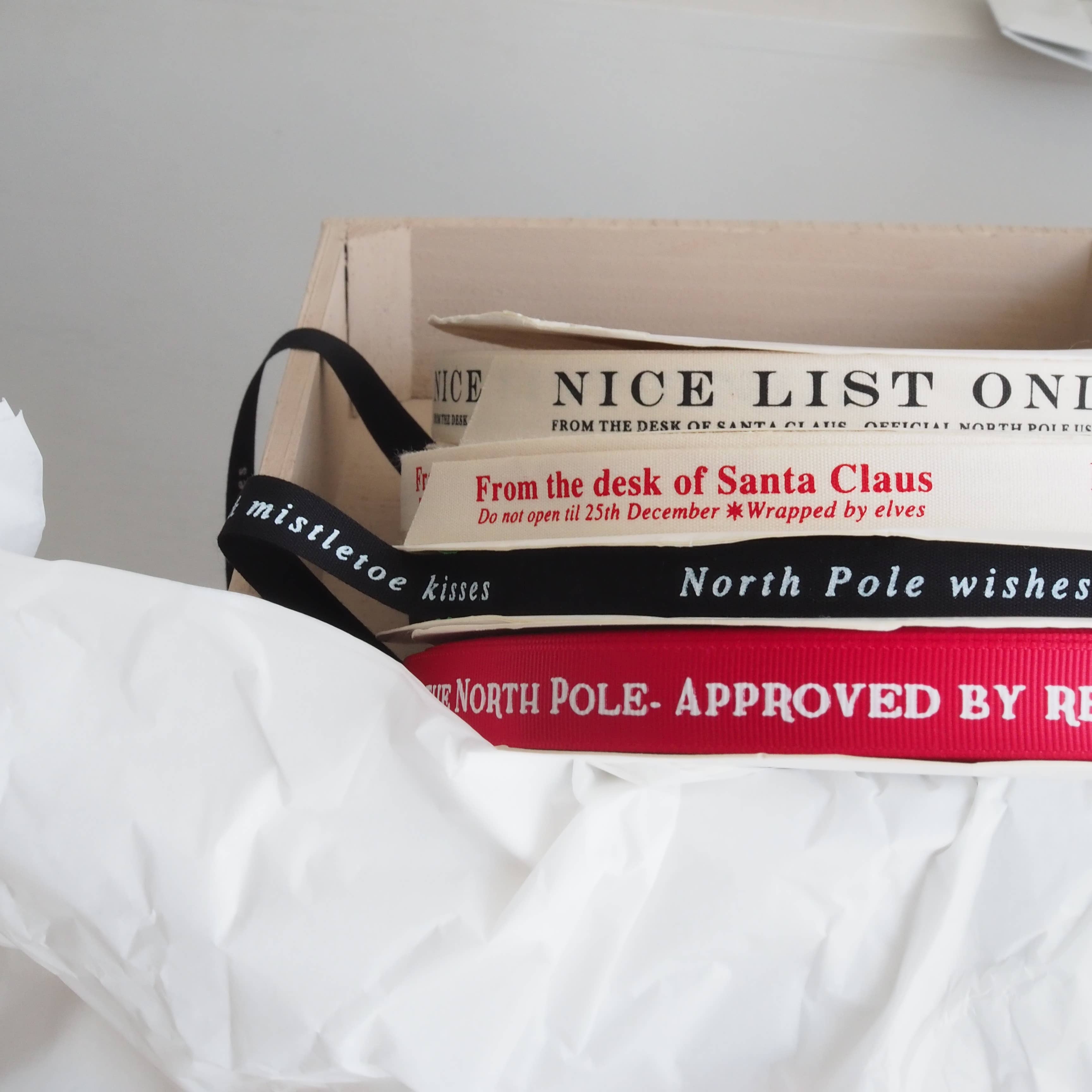 soch and co - Wholesale Ribbon – Gift wrapping - From the desk of Santa Claus Christmas ribbons 3