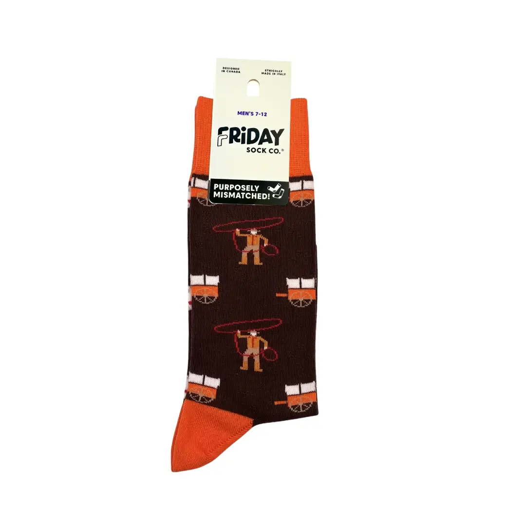Friday Sock Co. - Wholesale Socks - Men's - Men's Retro Rodeo Mismatched Mid-Calf Socks 4