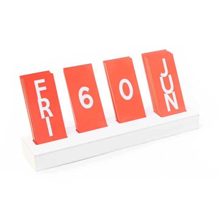 CALENDARIO PERPETUO DE MADERA ROJA HF para venta al por mayor de Helio Ferretti