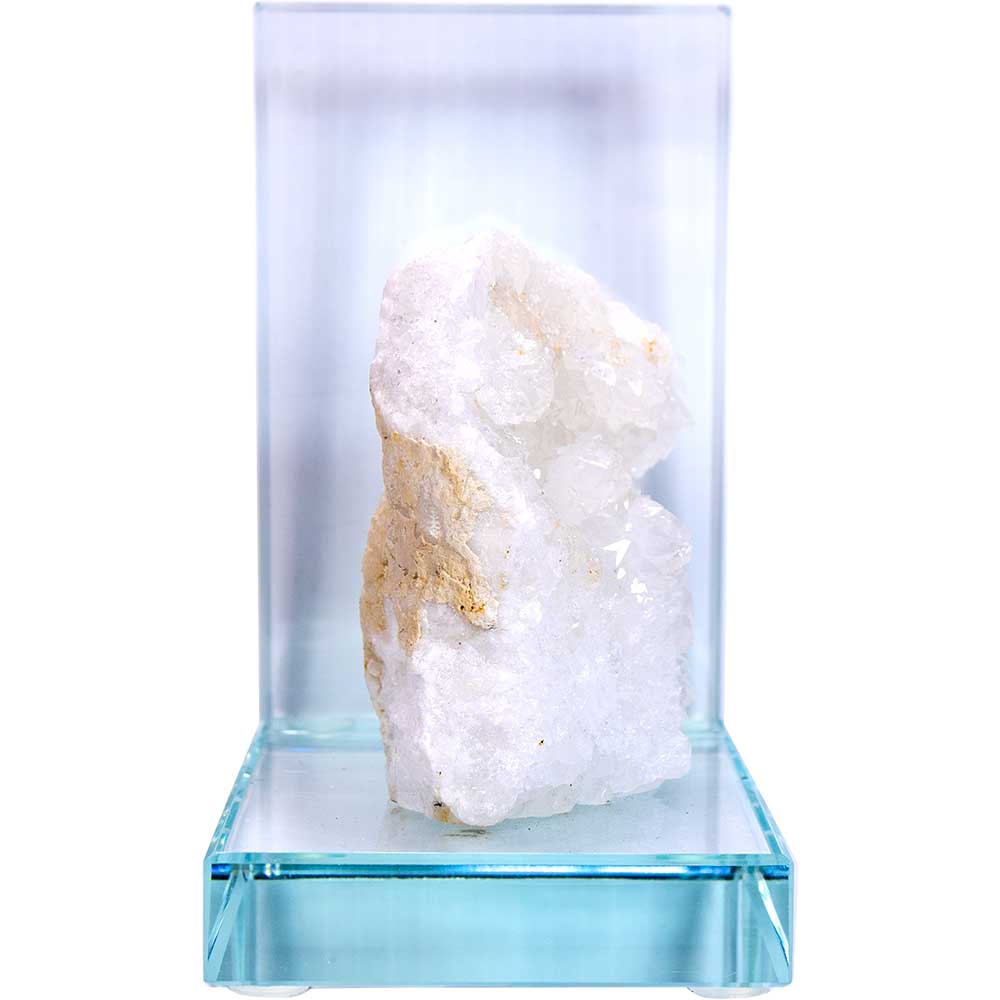 Kheops International - Wholesale Bookend - Glass L Shaped Bookends - Quartz Geode Rough (Set of 2)4