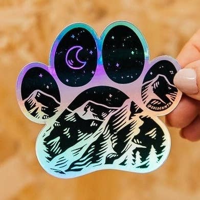 Adventure Paws Holographic Dog & Van Vinyl Decal Sticker for wholesale by Golden Mountain