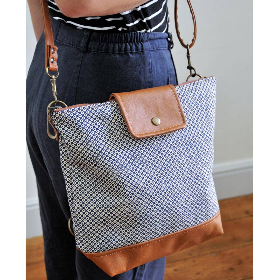 Lauren Holloway - Wholesale Backpack - Women's - Willow Convertible Backpack - Shibori8