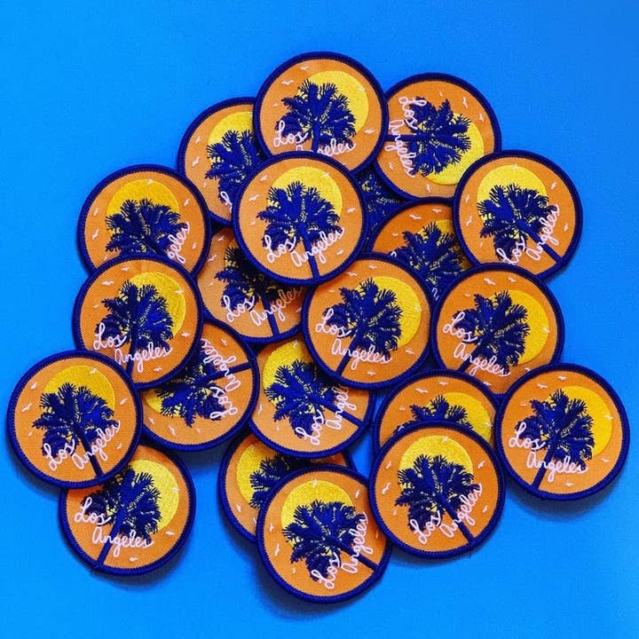 Écusson thermocollant Los Angeles Palmier 6,3 cm LA California pour la vente par Made by Nilina