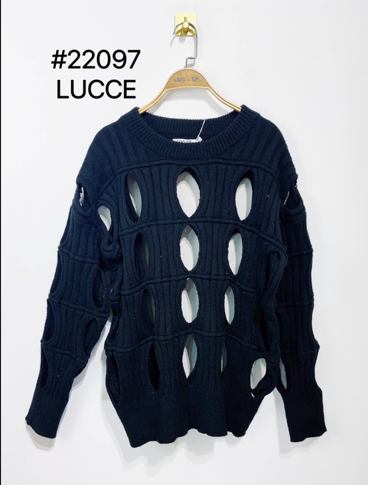 LUCCE - Vendita all'ingrosso Maglione tricot - Donna - Maglione traforato - PU220975