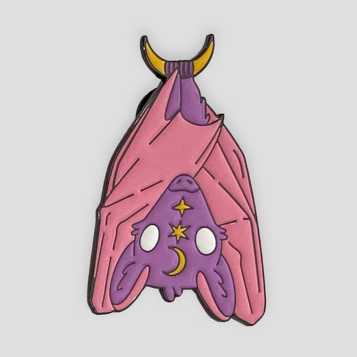 The Bat Mystic Occult Critter Enamel Pin for wholesale by Creepy Orca Supply Company