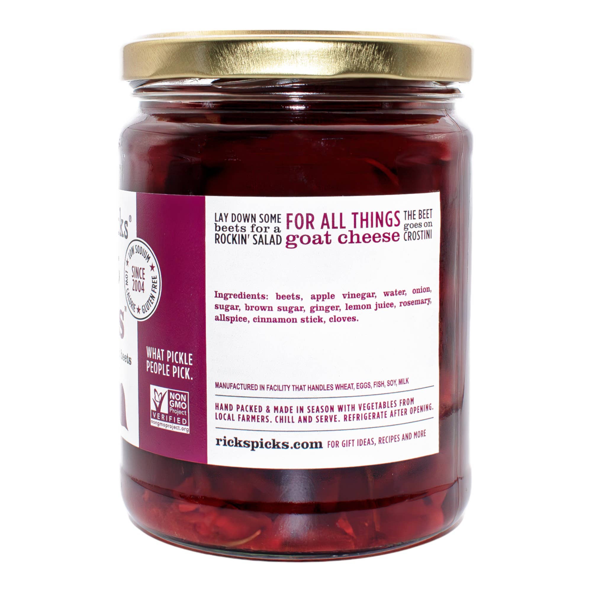 Rick's Picks - Vente Légumes marinés - Phat Beets - Lot de 6 bocaux1