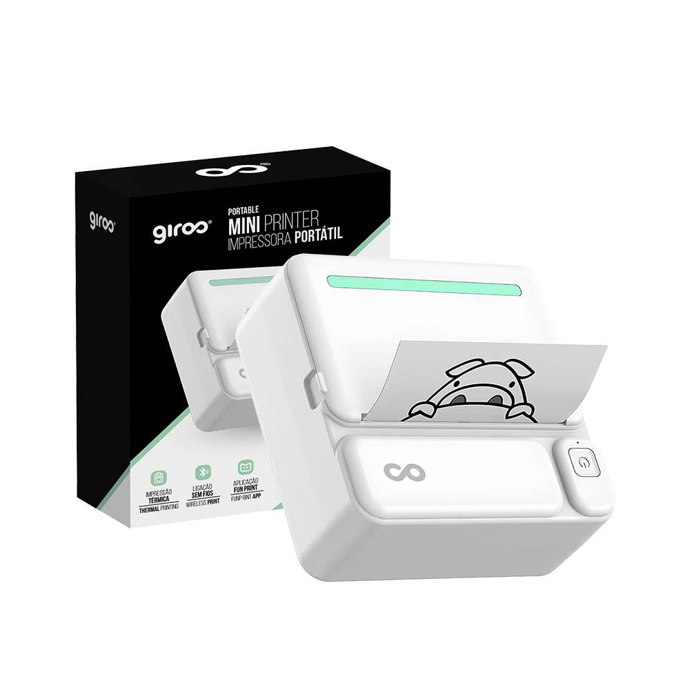 AJ Aguiar – Engroshandel Små/håndholdte apparater – Giros Mini Bærbar Printer1