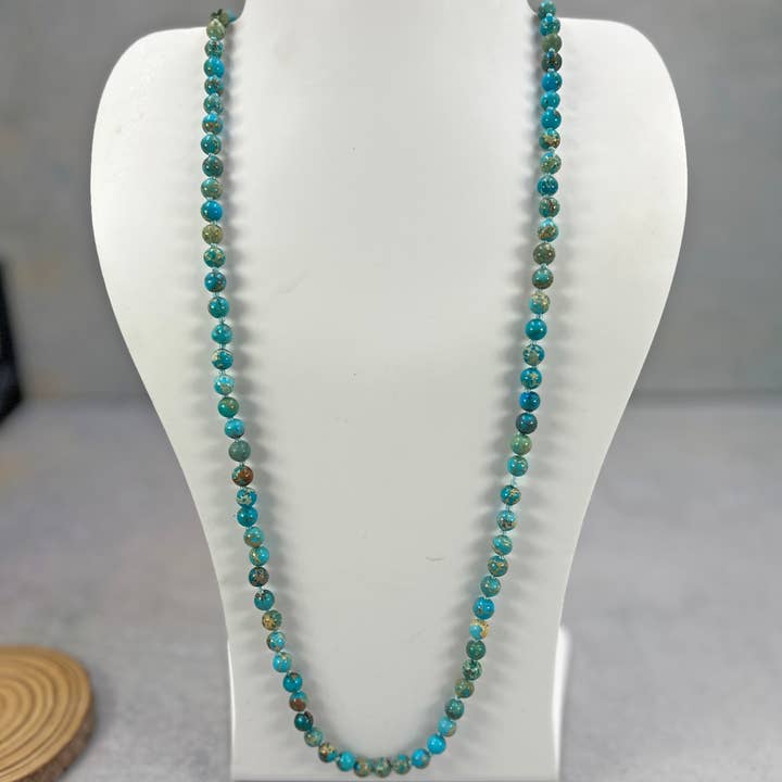25F52 - Colar de contas de jaspe imperial turquesa por atacado de IST Jewelry
