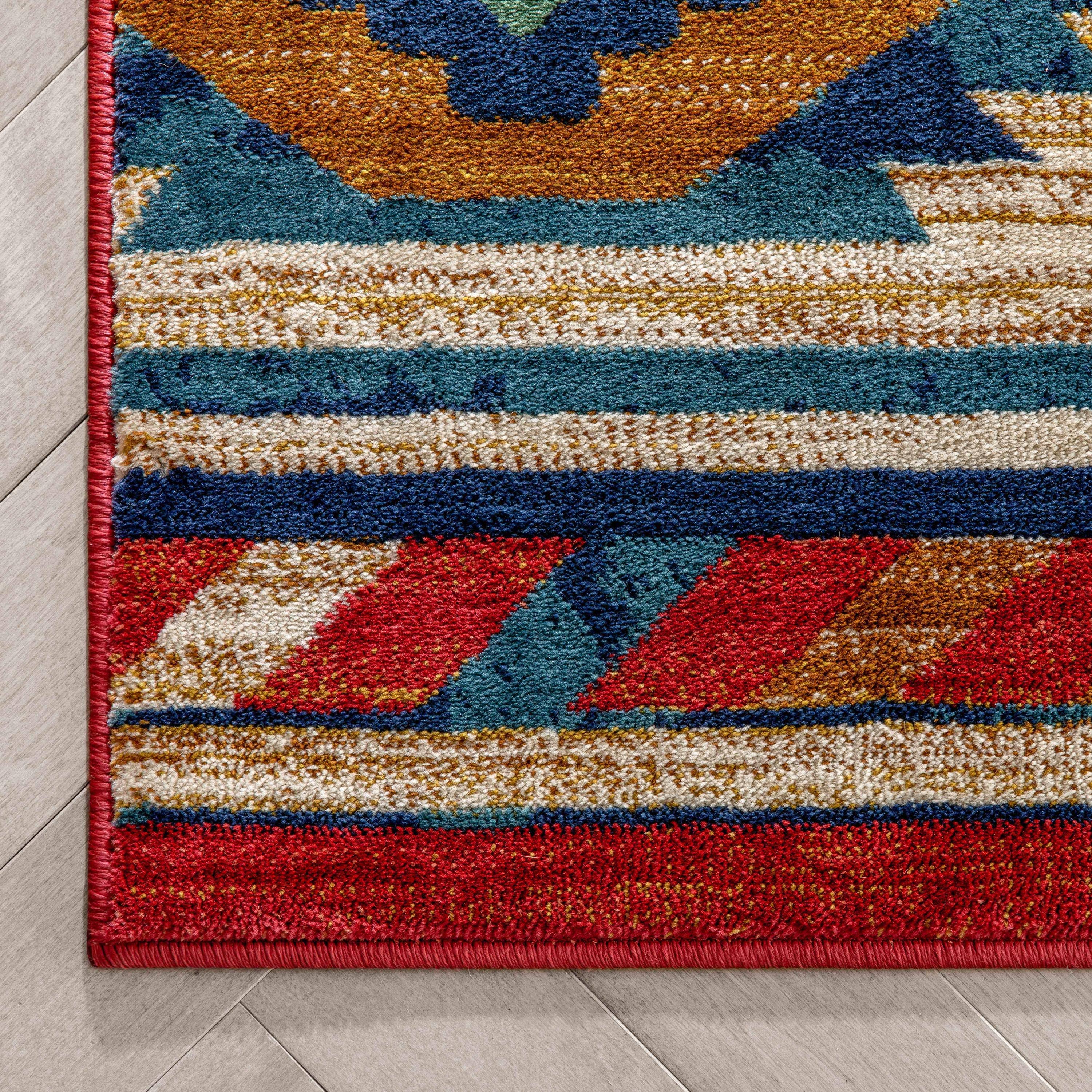 Well Woven - Wholesale Area Rug - Lea Crimson Traditional Southwestern Tribal Rug6
