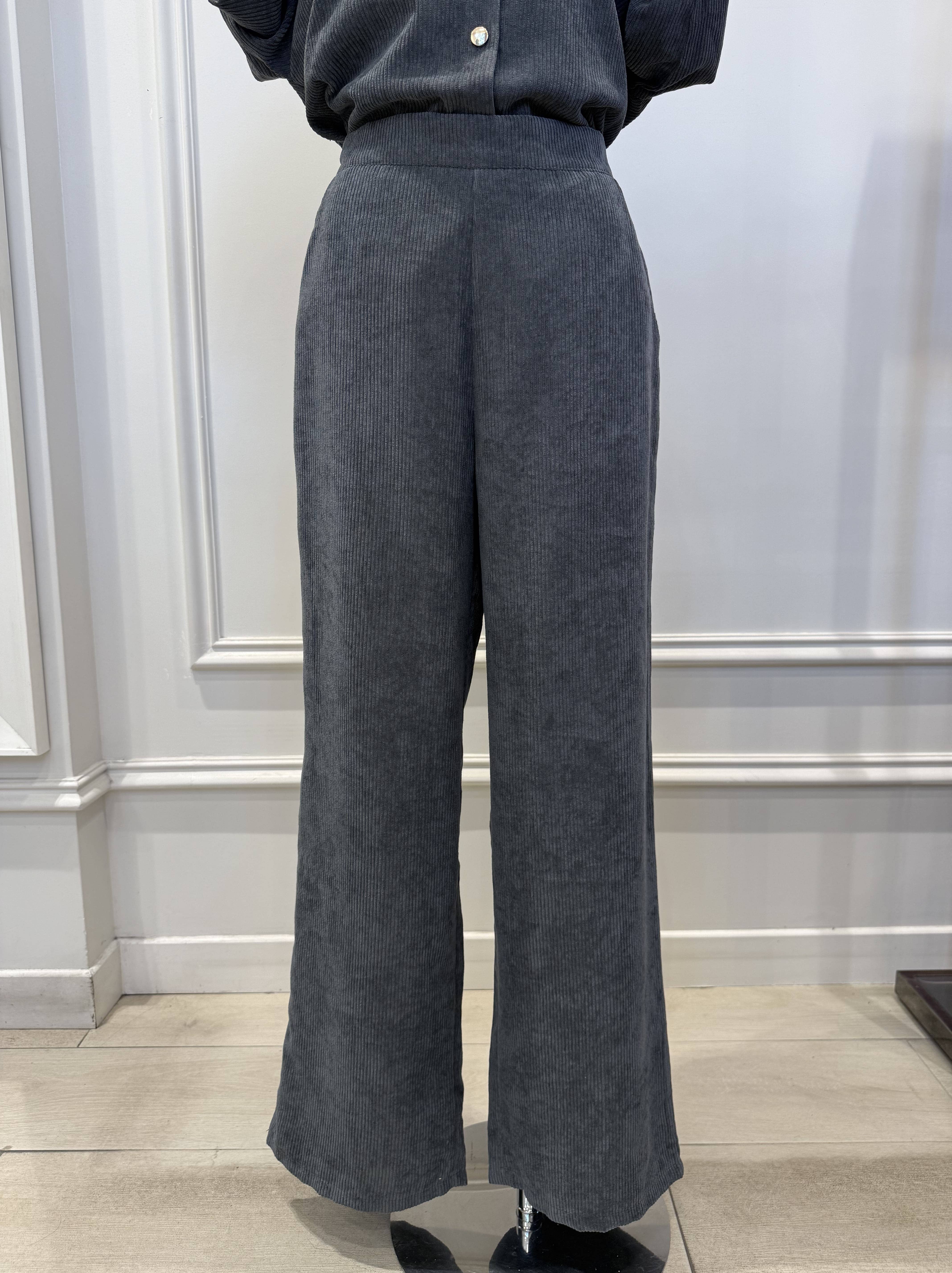 LOVIE & CO - Wholesale Pants - Women's - Corduroy pants with elastic waistband - 72926-1-LOIC5