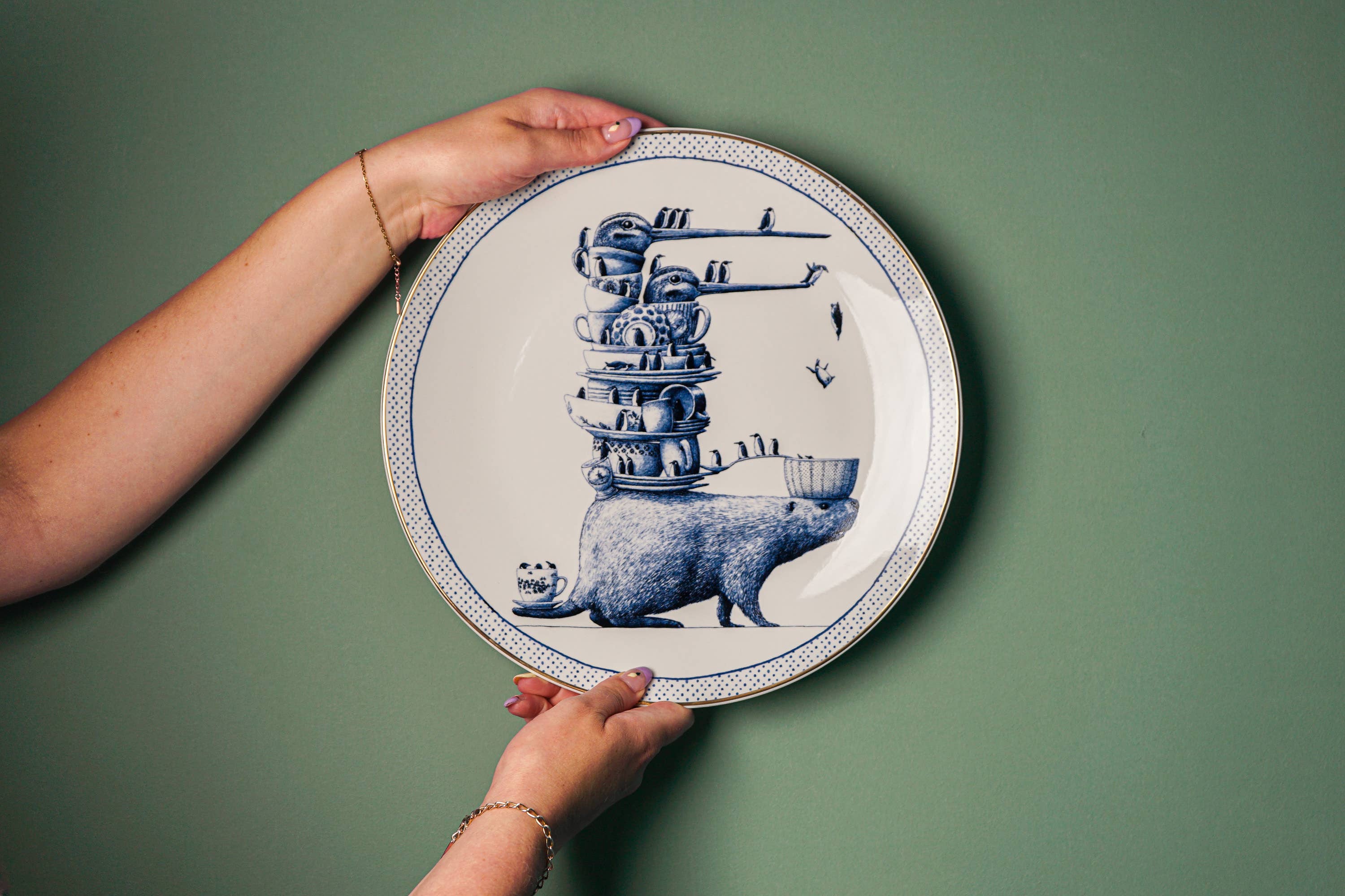 Heinen Delfts Blauw - Wholesale Dimensionele/3D-muurkunst - Wandbord Redmer Hoekstra Bever1