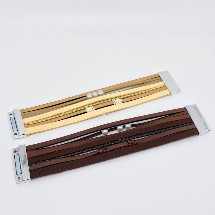 Mio Queena – wholesale Manschettarmband – Tree of Life Flerskikts läderarmband | Magnetiskt spänne7