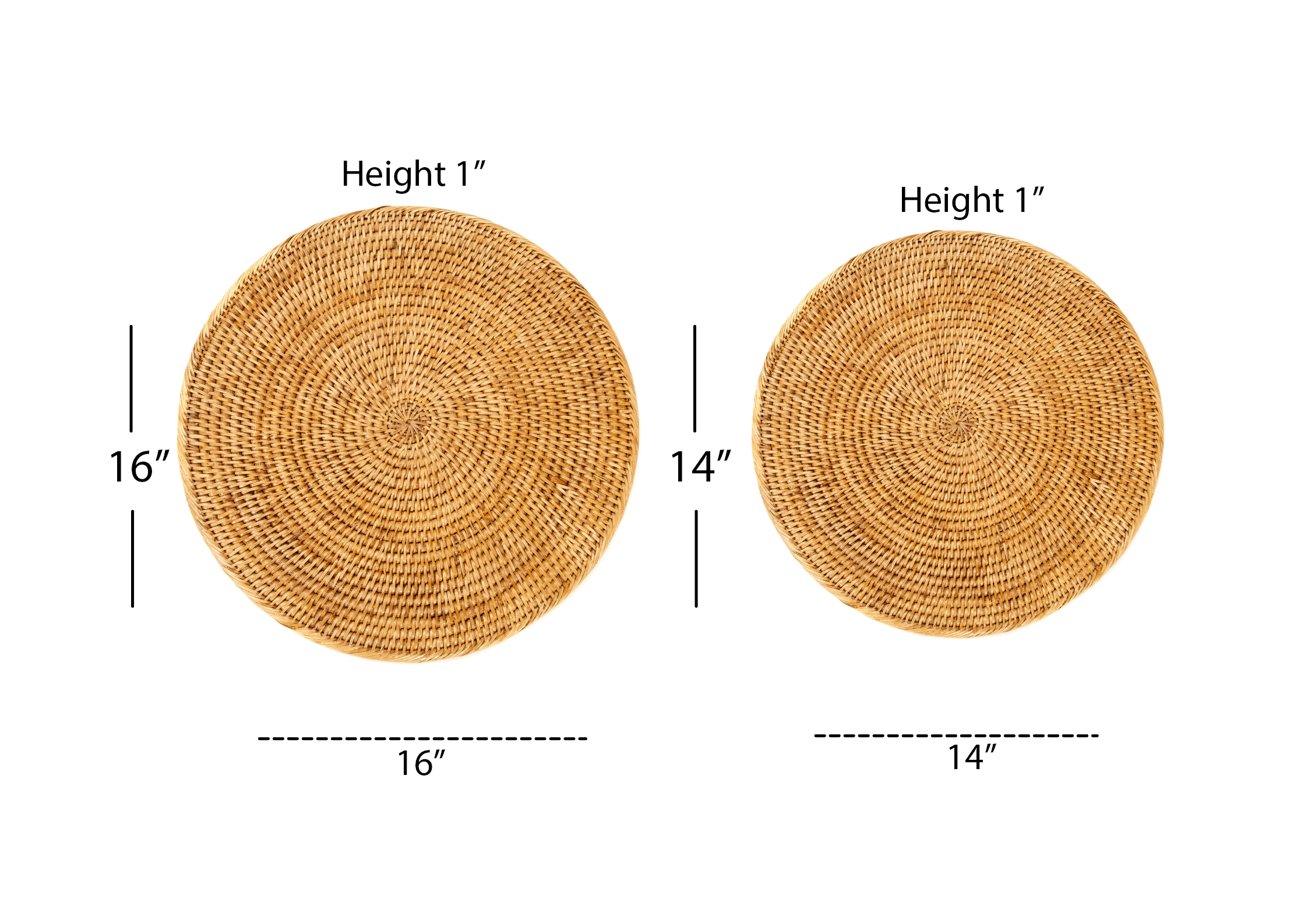 Artifacts Trading Company - Venta al por mayor Manteles individuales - Plato de Carga de Tejido Sólido de Ratán13