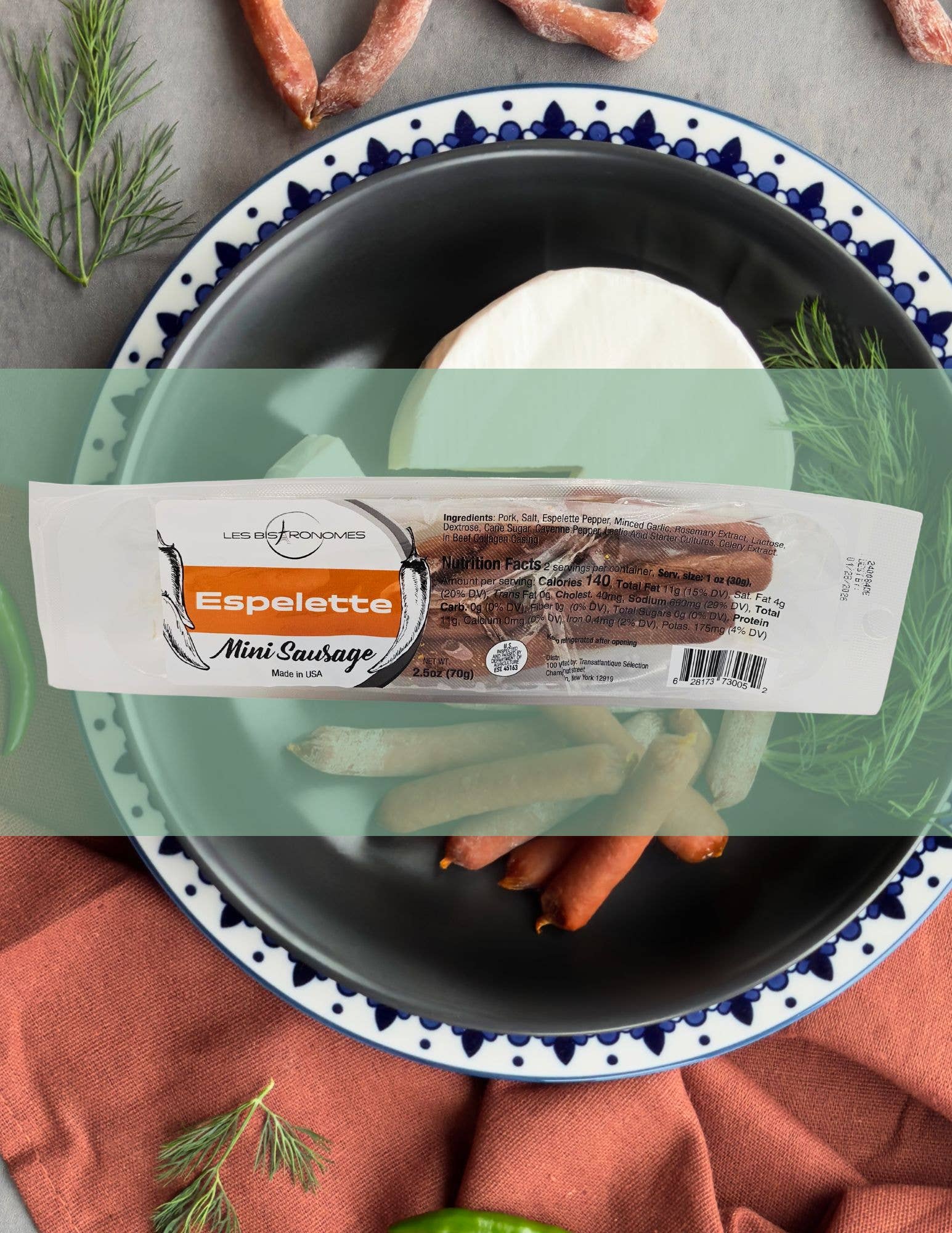 Les Bistronomes - Vente Salamis - Espelette pepper mini dried sausage - French style saucisson1