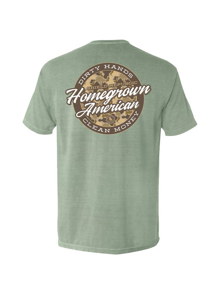 Shield Republic - Wholesale Screen Printed T-Shirt - Men's - Dirty Hands Clean Money1