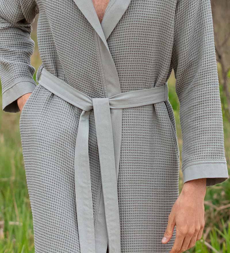 SEYANTE - Wholesale Robe - Men's - Men's Hooded Turkish Cotton Waffle Robe10