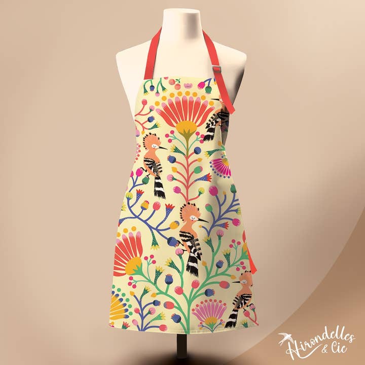 Schürze aus 100% Bio-Baumwolle (GOTS) - Du gibst mir Flügel für den Großhandel von Hirondelle & Cie